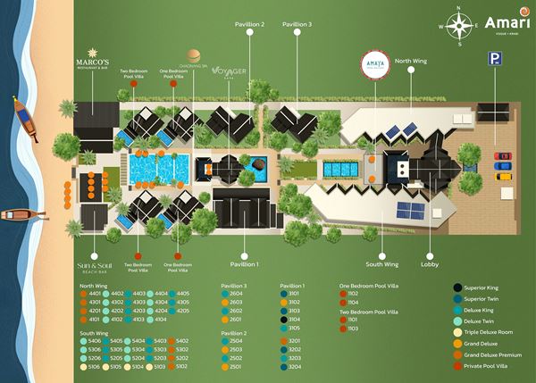 Resort Map - アマリ ヴォーグ クラビ